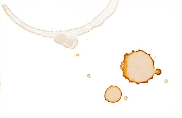 Coffee stain and spots stock photo