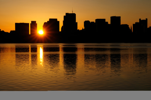 Boston sunrise viewed from across the Charles River.