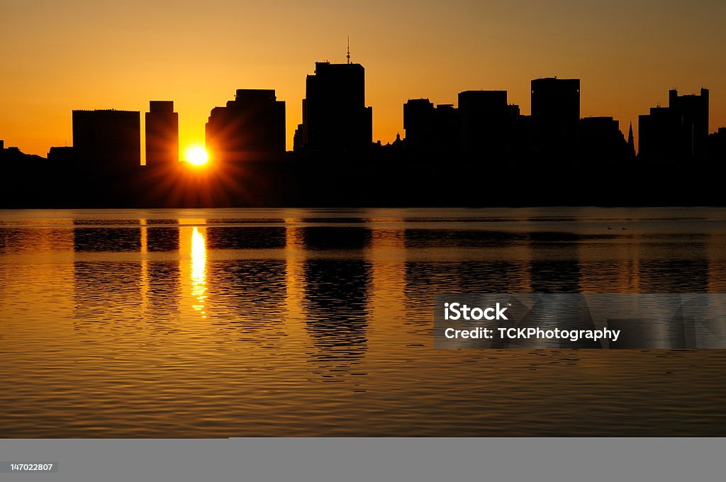 City Sunrise Boston sunrise viewed from across the Charles River. Boston - Massachusetts Stock Photo