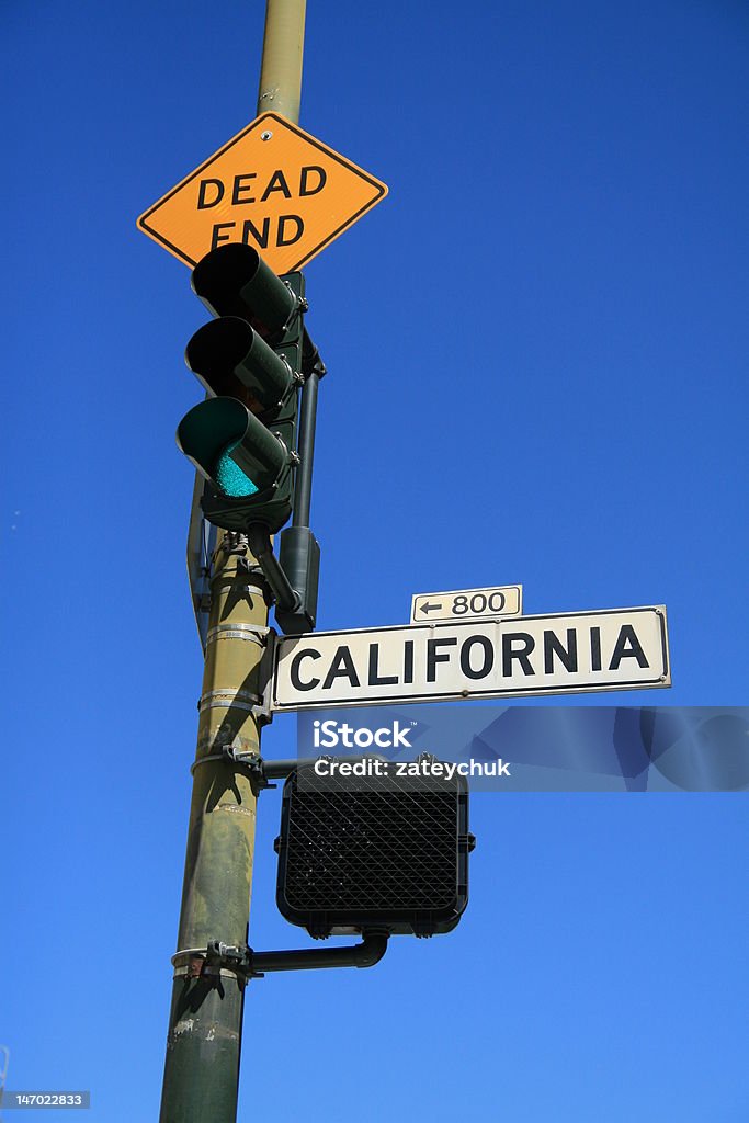 California street signe et lumière - Photo de Bleu libre de droits