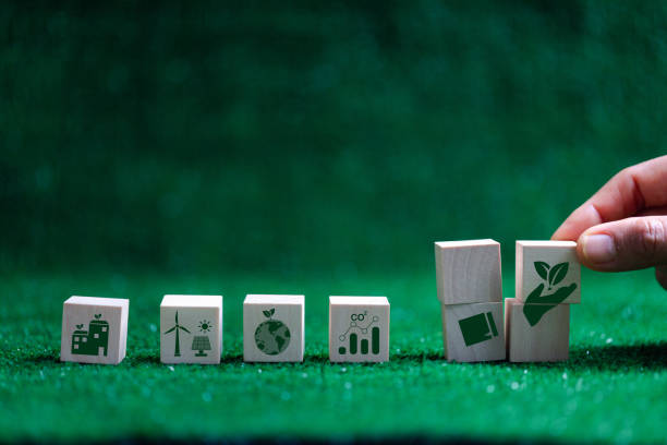 istock Net zero greenhouse gas emissions reduction with carbon credit concept. Reduce carbon dioxide e.g. renewable energy production improve the efficiency of transportation reduce environmental pollution. 1470230391