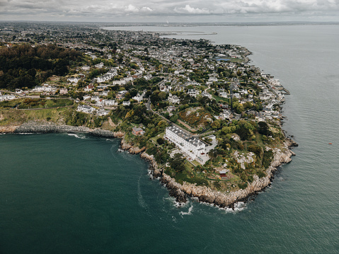 A view of Sorrento Point, Sorrento Terrace and Sorrento Road in Dalkey, Co. Dublin, Ireland
