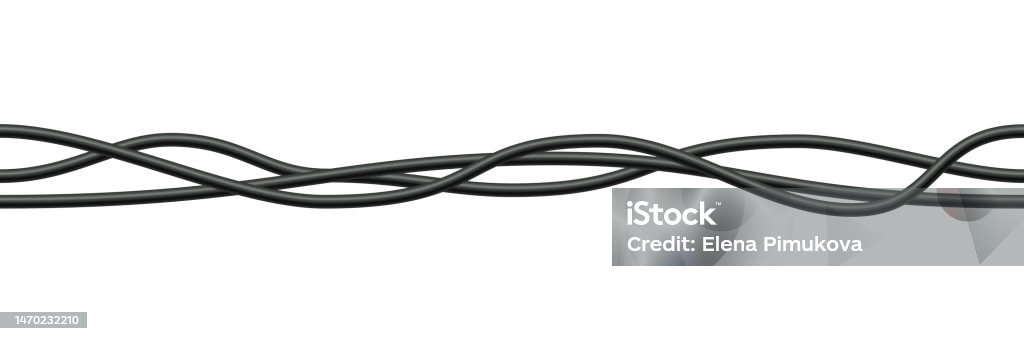 Machine Wires Vector Realistic Electrical Wires Cable Power Energy Flexible Thick Network ...