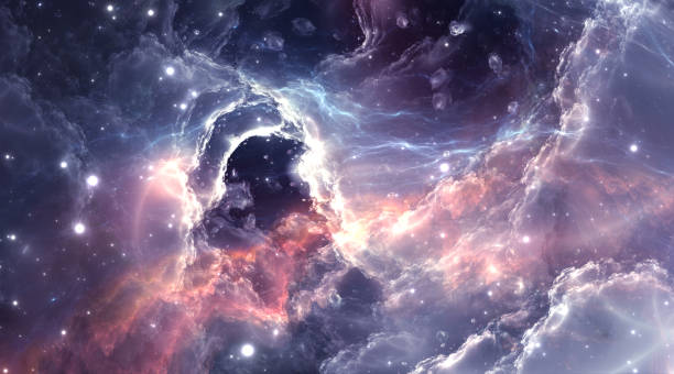 istock Giant glowing nebula. Space background with nebula and stars 1470233939