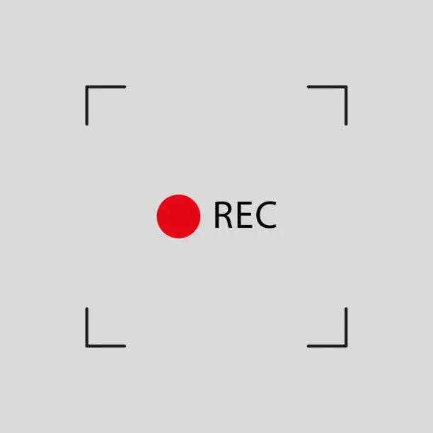 Vector illustration of Frame recording. Record interface. Vector illustration.