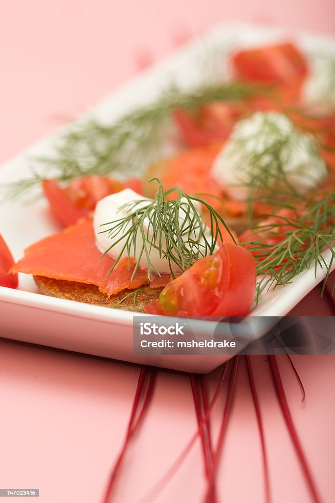 Salmon Hors d'oeuvre - Lizenzfrei Bellini Stock-Foto