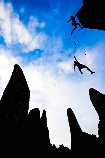 istock Team of climbers in danger. 147023496