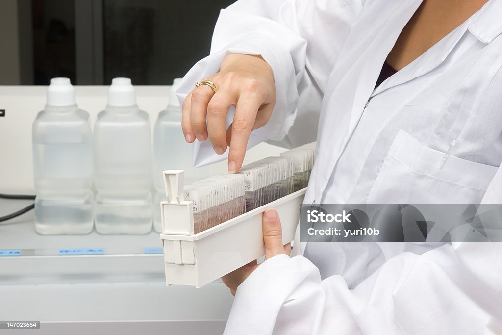 Trabajo en el laboratorio - Foto de stock de ADN libre de derechos