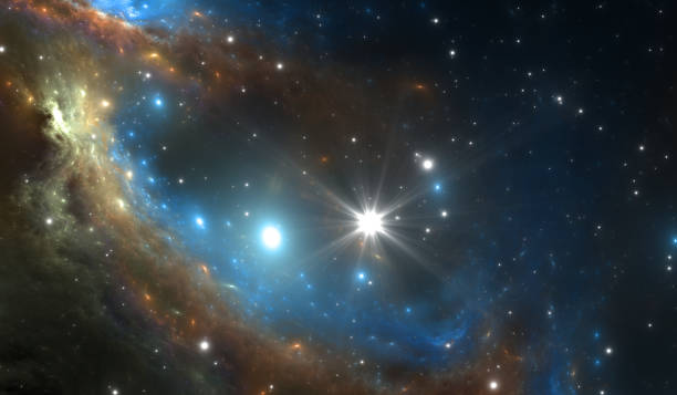 istock Giant glowing nebula. Space background with nebula and stars 1470237344