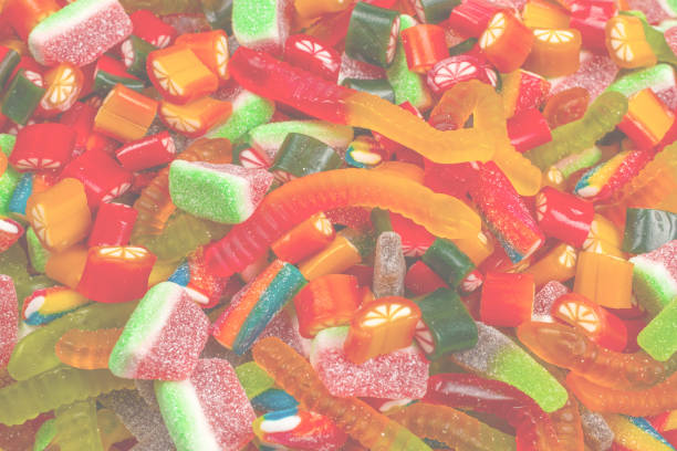 istock Assorted gummy candies. Top view. Jelly  sweets background. 1470238393