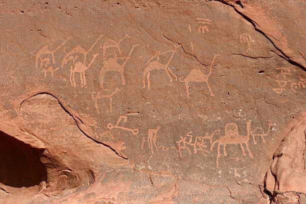 istock Camel Drawings by Natives in Wadi Rum 147023951