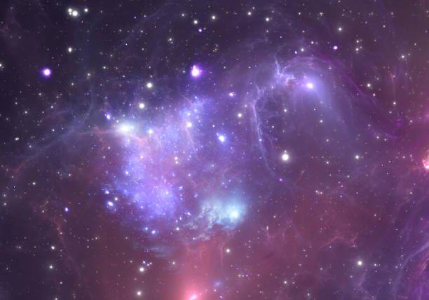 Giant glowing nebula. Space background with nebula and stars