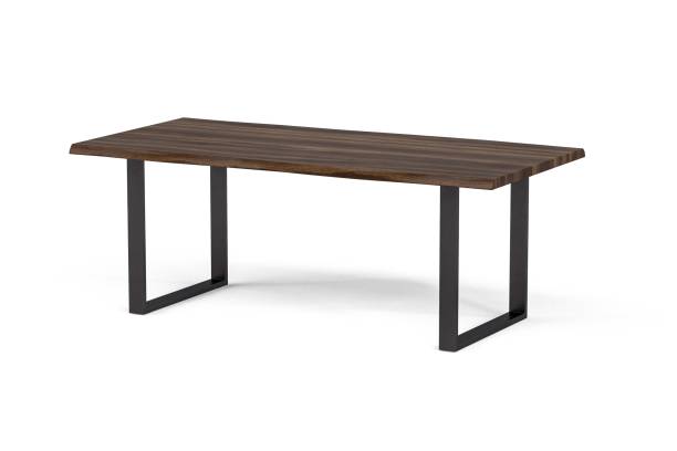istock Dining table with wooden top on metal legs 1470239747