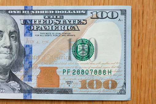 One hundred dollar bill