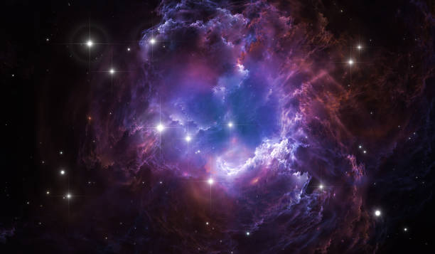 istock Giant glowing nebula. Space background with nebula and stars 1470241155