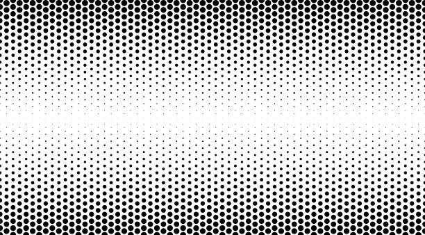 Dotted gradient halftone background. Horizontal seamless dotted pattern in pop art style. Abstract modern stylish texture. Fade gradient black and white half tone background. Vector illustration Dotted gradient halftone background. Horizontal seamless dotted pattern in pop art style. Abstract modern stylish texture. Fade gradient black and white half tone background. Vector illustration. dot pattern vector stock illustrations