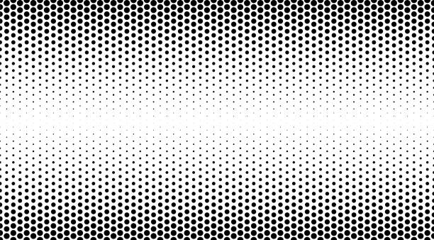 Dotted gradient halftone background. Horizontal seamless dotted pattern in pop art style. Abstract modern stylish texture. Fade gradient black and white half tone background. Vector illustration Dotted gradient halftone background. Horizontal seamless dotted pattern in pop art style. Abstract modern stylish texture. Fade gradient black and white half tone background. Vector illustration. fade in stock illustrations