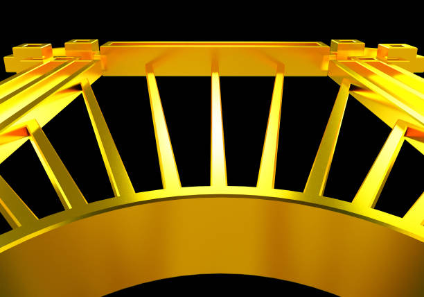 istock Art deco or modern abstract golden gate with vintage 1920 style 1470241508