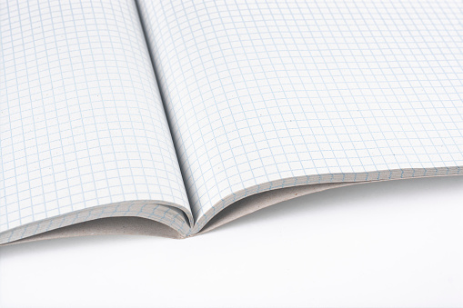 High resolution exercise book isolated with clipping path (w/o shadow)