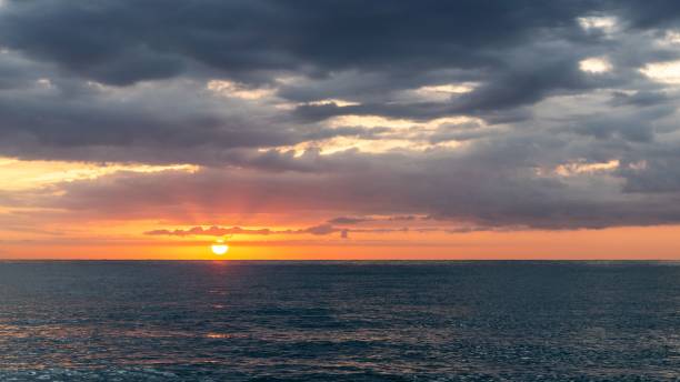 istock Fantastic sunrise at the sea 1470245621