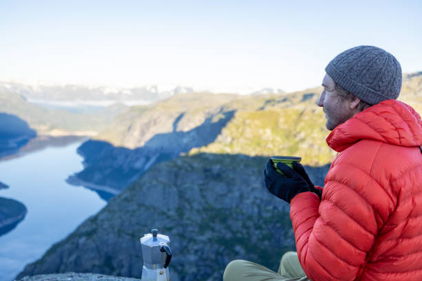 istock Hiker drinking a coffee in the morning 1470248124