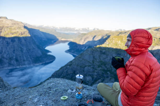 istock Hiker drinking a coffee in the morning 1470249015