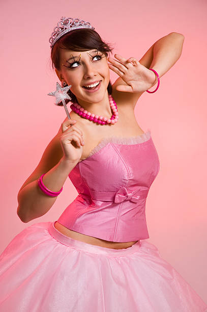 istock The beautiful fairy on a pink background 147024929