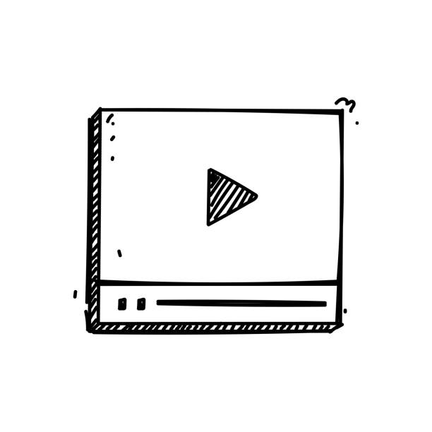 symbol für videokonferenzlinie, skizzendesign, pixel perfekt, bearbeitbarer strich. - video voip stock-grafiken, -clipart, -cartoons und -symbole