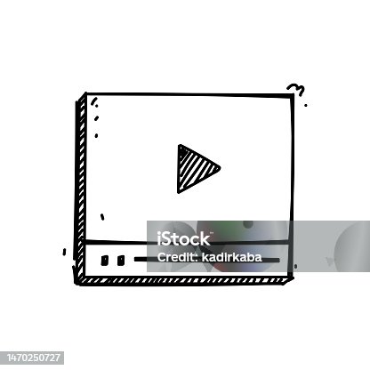 istock Video Conference Line icon, Sketch Design, Pixel perfect, Editable stroke. 1470250727