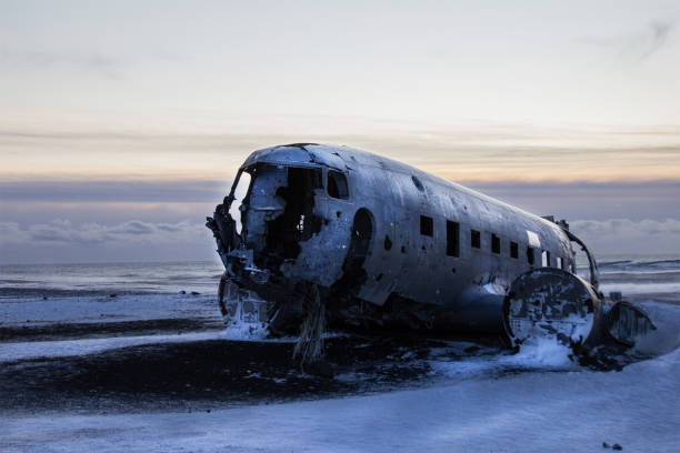 istock Airplane wreck on Icelandic coastline 1470255827