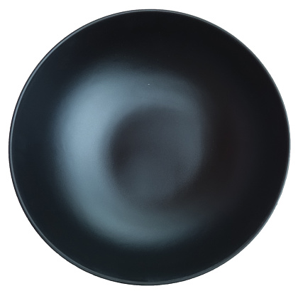 Black bowl isolated on white background