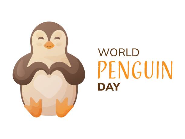ilustrações de stock, clip art, desenhos animados e ícones de world penguin day banner - iceberg banner animal bird