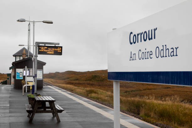 An overcast day at Corrour, in the Scottish Highlands