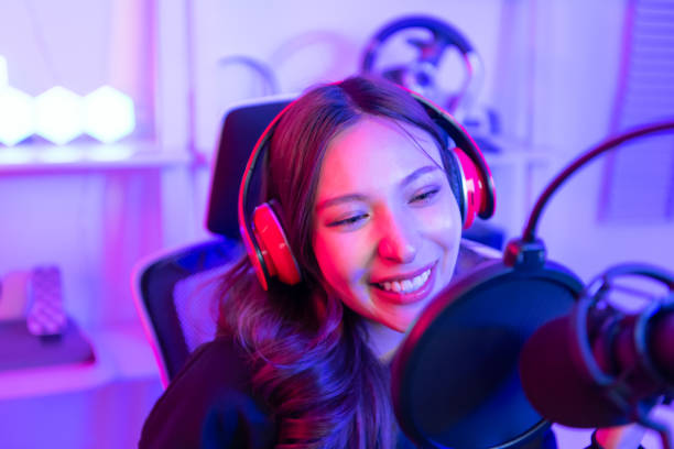 istock Professional gamers talk about gaming techniques for amateur gamers. to develop skills faster 1470266359