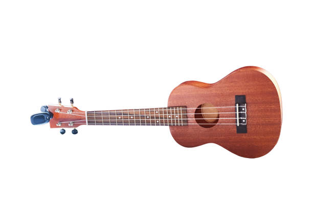 istock Ukulele, isolated on a white background. Classic ukulele, small wooden guitar 1470266576