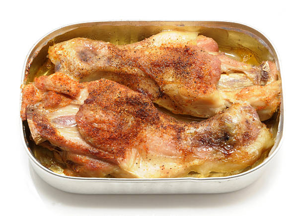istock Chicken legs in a sardine can 147027135