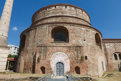 THESSALONIKI, GREECE - SEPTEMBER 10, 2018: Rotunda of Galerius, initially a Mausoleum of Roman Emperor, later Christian church, and a mosque, now it's church of St George