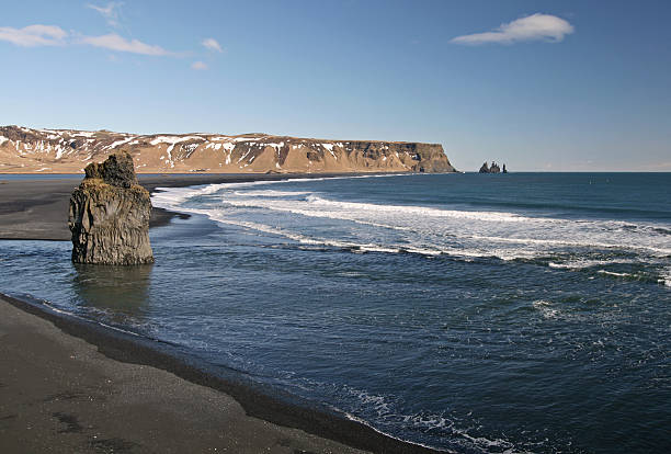 Black Sand Beach stock photo