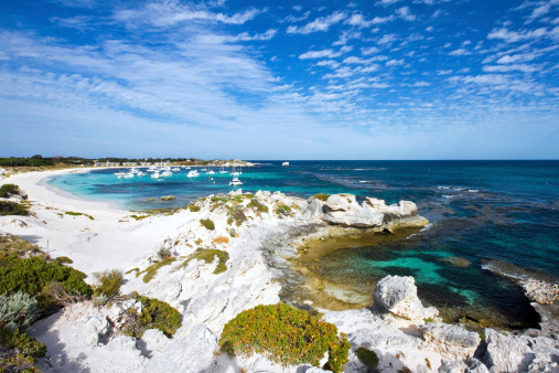 view over the shore of Rottnest island