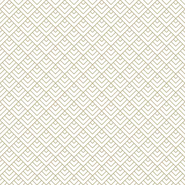 Vector illustration of Seamless geometric pattern with editable stroke