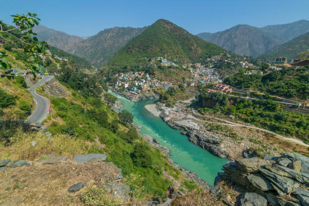 istock Devprayag, Godly Confluence,Garhwal,Uttarakhand, India. Here Alaknanda meets the Bhagirathi river and both rivers thereafter flow on as the Holy Ganges river or Ganga. Himalayan mountains background. 1470286647
