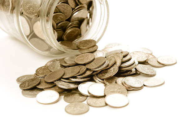 istock Coins in a glass bank 147029218
