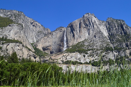 View of Yosemite Falls from Cook's Meadow Boardwalk in Yosemite National Park