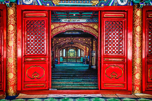 Interior Cow Street Niu Jie Mosque Beijing China  For the Hui Minority  The Most Famous Moslem Mosque in Beijing