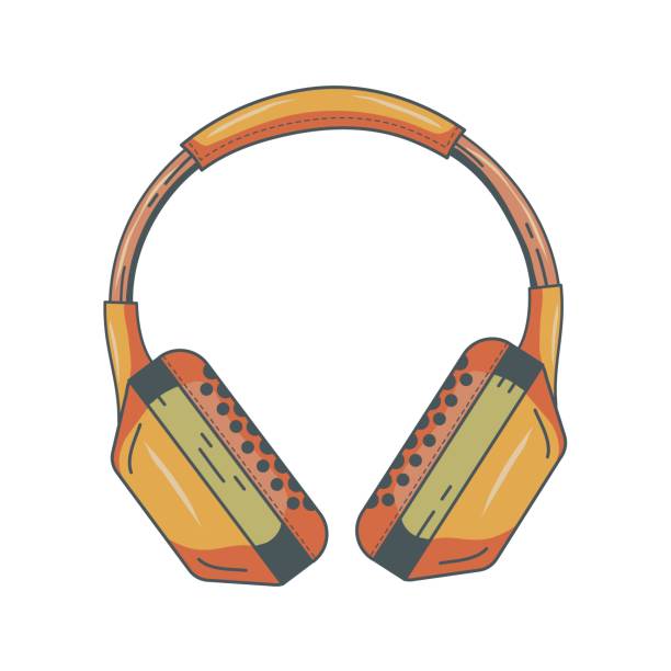 istock earphones. vector headphone element. Accessory for music or game concept. Stereo earphone for online mobile entertainment. poster design, flyer, website. Vector illustration 1470297582