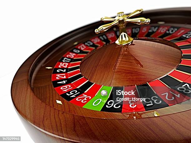 Roulette Wheel Stock Photo - Download Image Now - Roulette Wheel, White Background, Cut Out