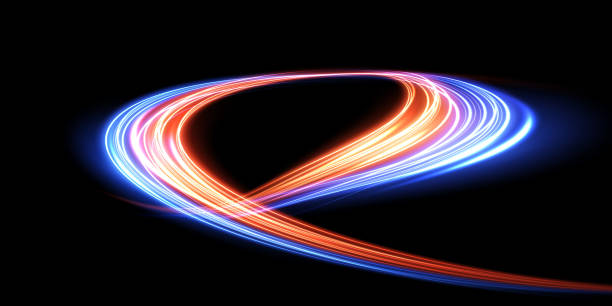 istock Abstract beautiful light background. Magic sparks on a dark background. Mystical speed stripes, glitter effect. Shine of cosmic rays. Neon lines of speed and fast wind. Glow effect, powerful energy. 1470300610