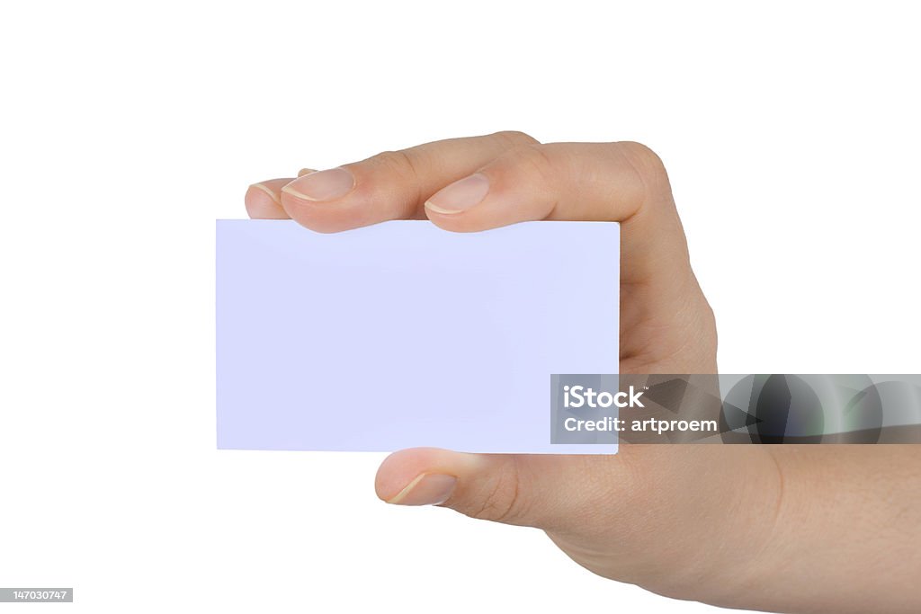 Mulher mão cartão de papel - Foto de stock de Adulto royalty-free