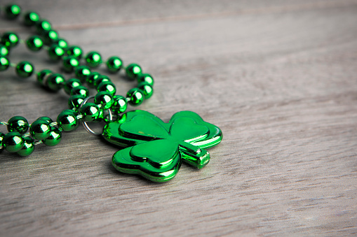A green clover charm for St. Patrick's Day.