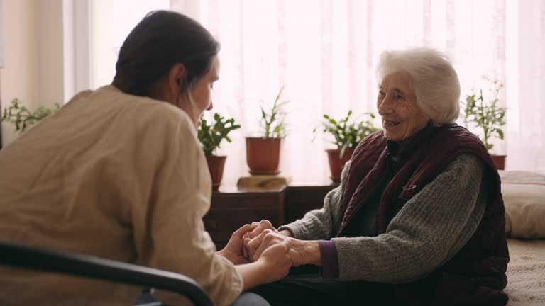 A helping hand. Volunteering and senior care.